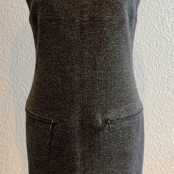 Escada Classic Wool Sheath Grey Textured Material - Picture 2 of 7